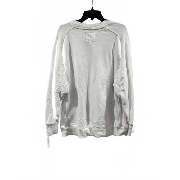 Aerie Down To Earth White Crew Neck Oversized Sweatshirt- Size Large - Picture 5 of 9